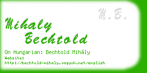 mihaly bechtold business card