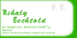 mihaly bechtold business card